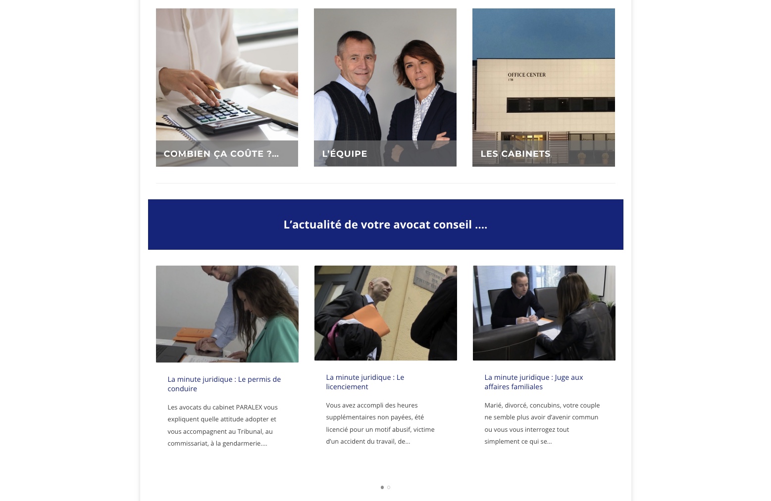 avocats paralex - creation site internet de presentation