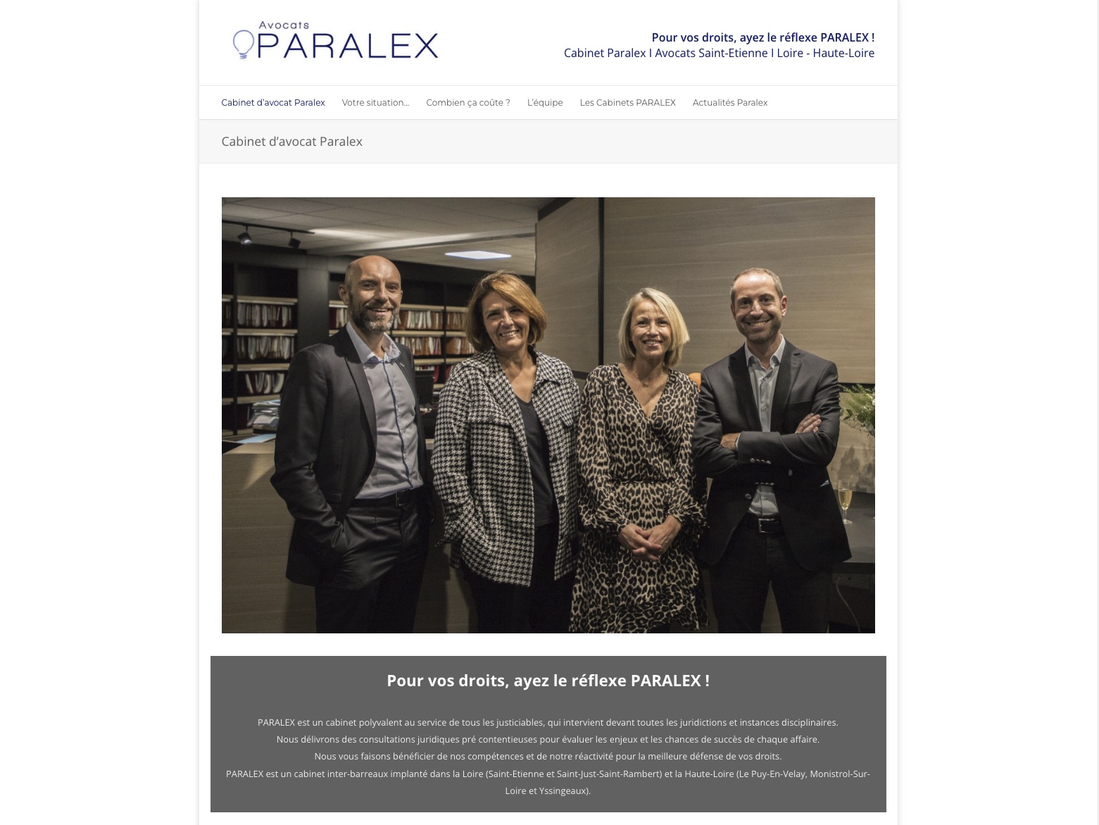 avocats paralex - creation site internet