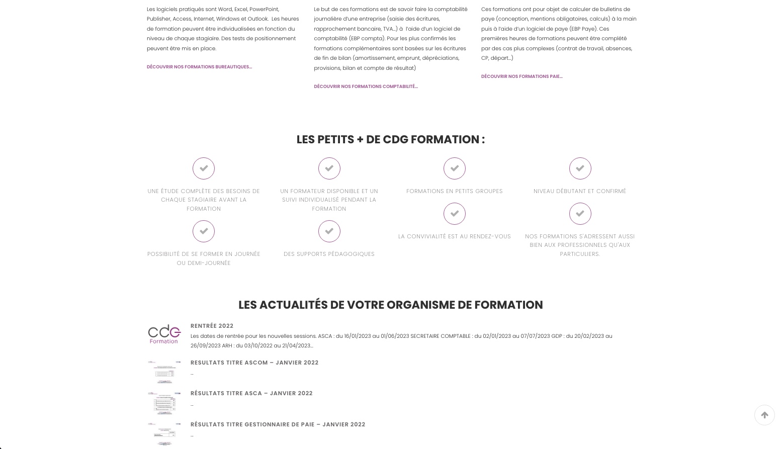 cdg formation - creation site internet administrable