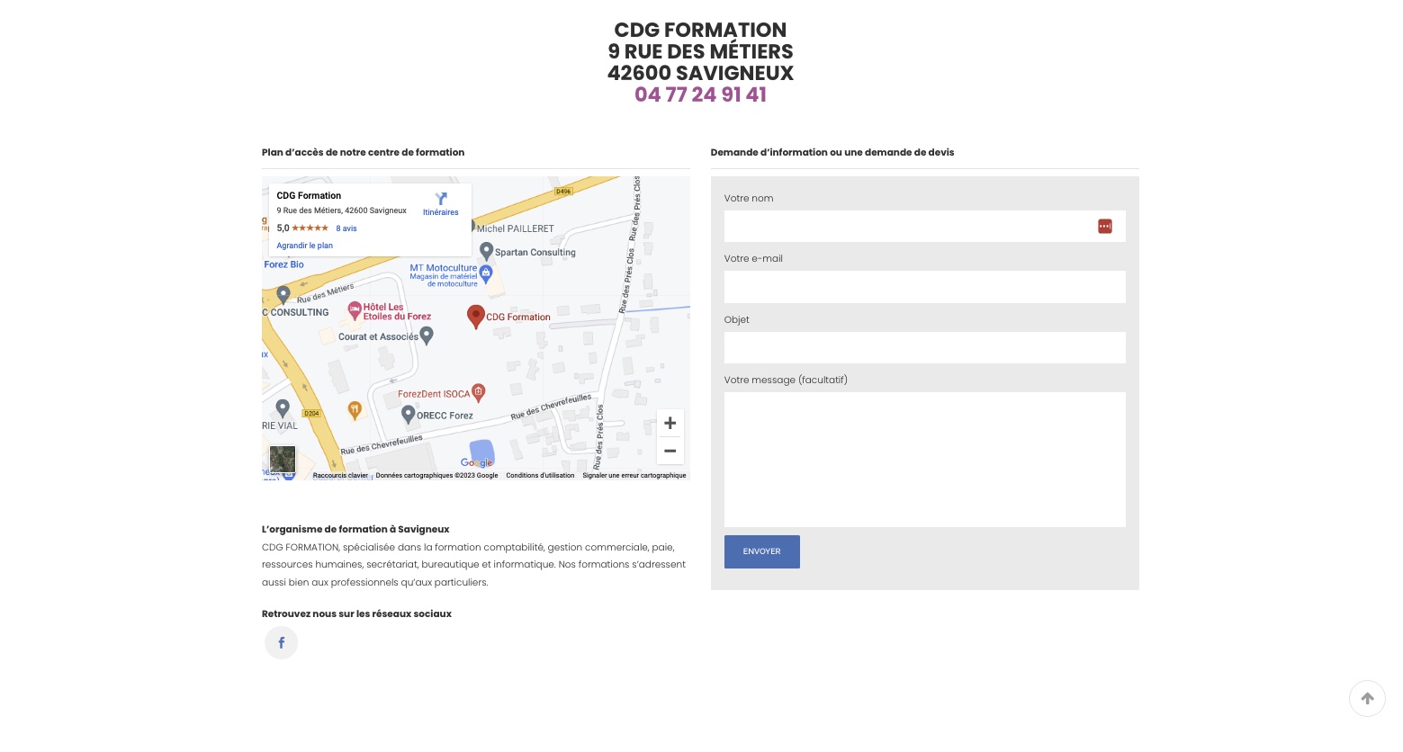cdg formation - creation site internet montbrison