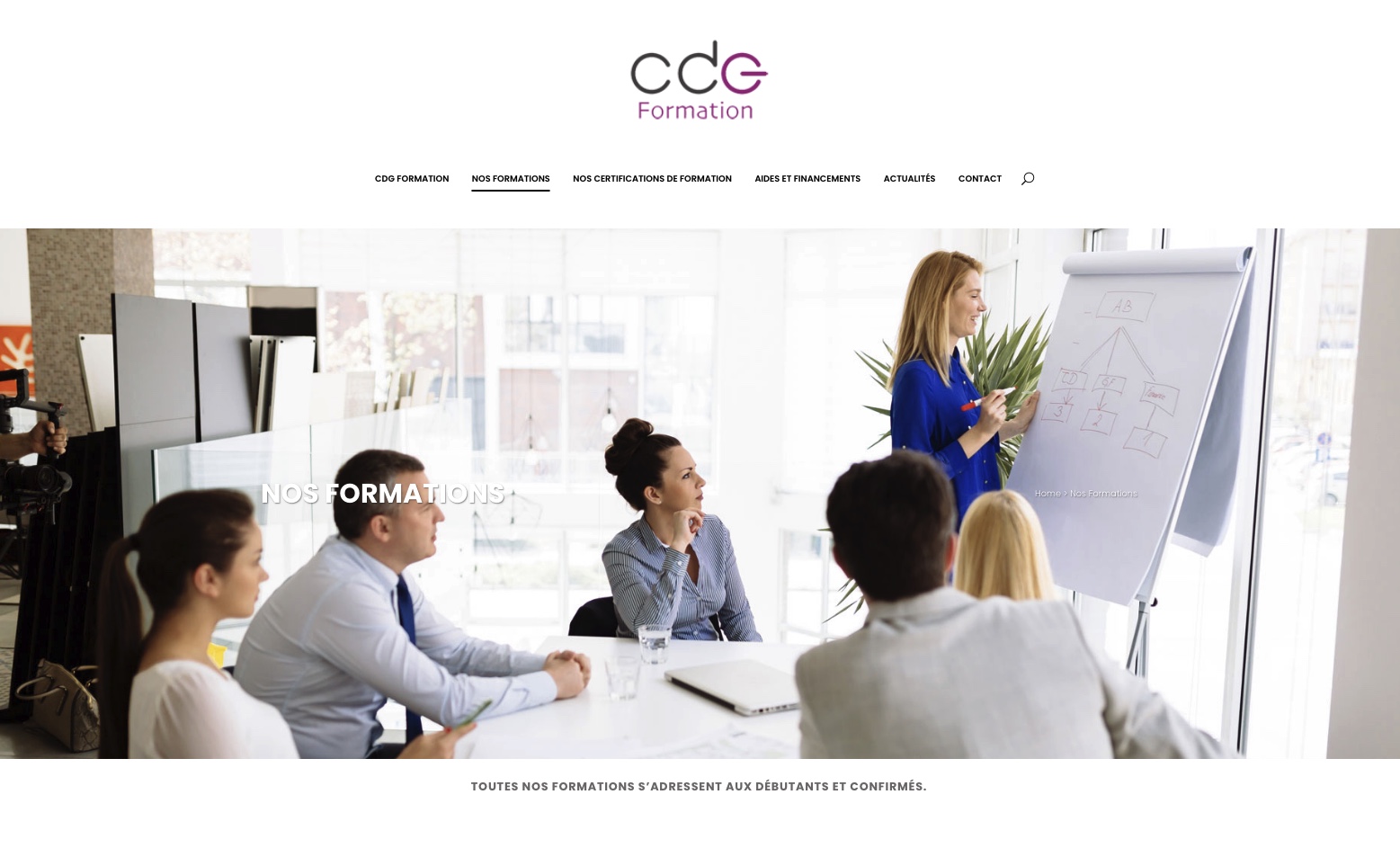 cdg formation - creation site internet wordpress