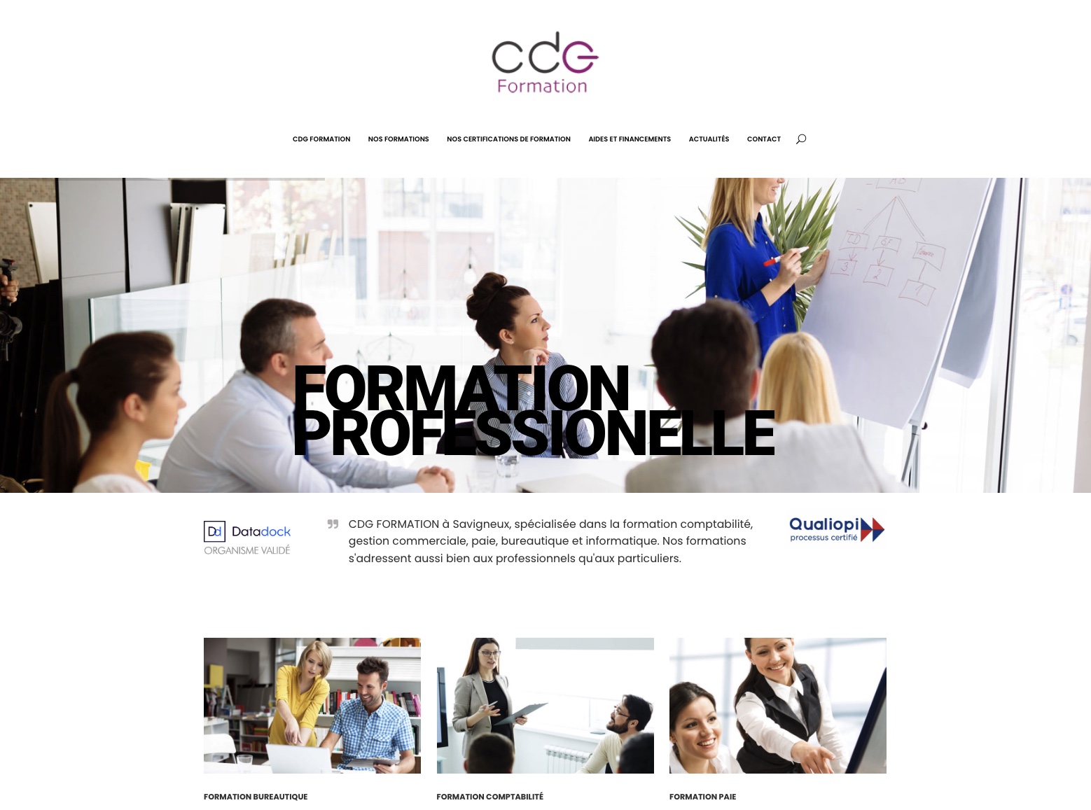 cdg formation - site internet administrable