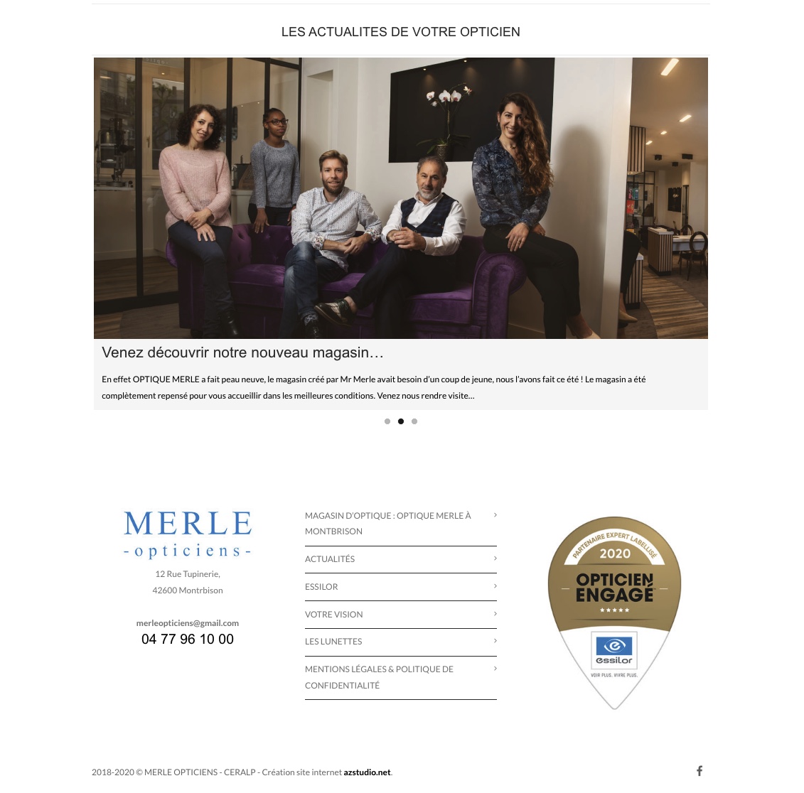 optique merle - creation site internet administrable
