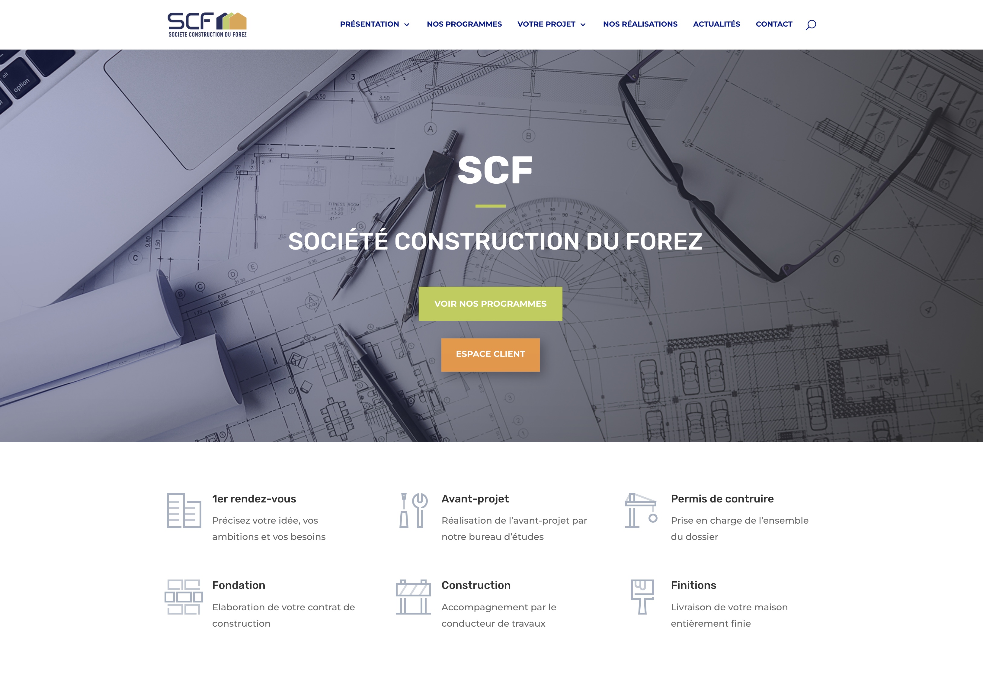 scf immobilier - creation site internet